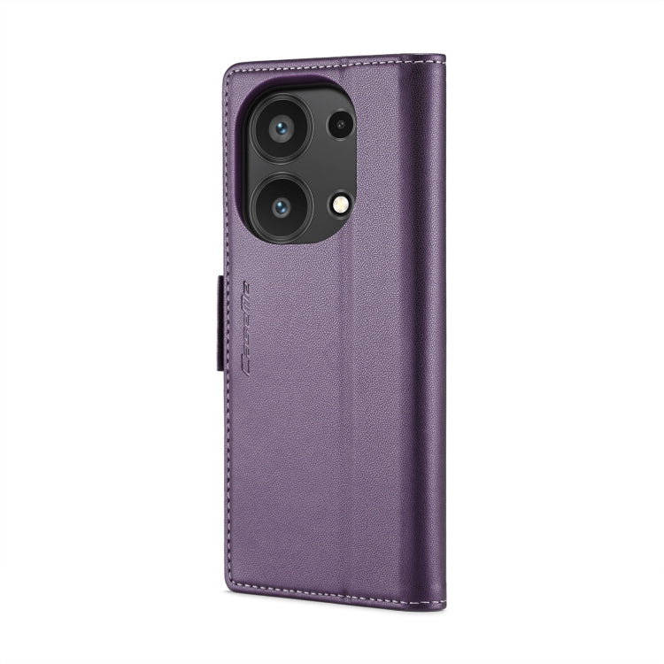 For Xiaomi Redmi Note 13 Pro 4G CaseMe 023 Butterfly Buckle Litchi Texture RFID Anti-theft Leather Phone Case(Pearly Purple) - free shipping - PMC Jewellery - Order now!