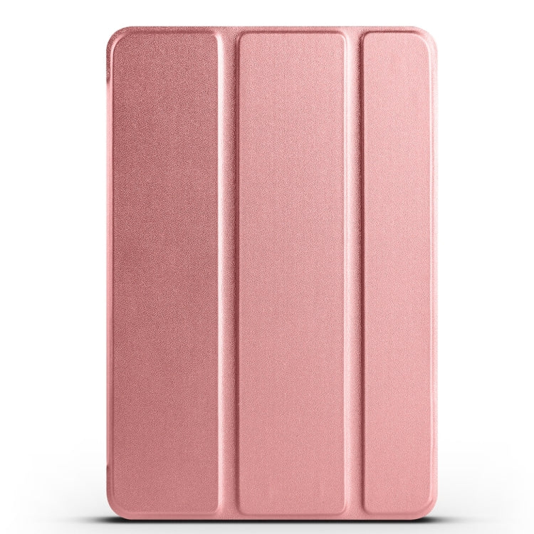 For iPad 9.7 2018 / 2017 / Air 2 / Air 3-folding TPU Horizontal Flip Leather Tablet Case with Holder(Rose Gold) - iPad 9.7 (2018) & (2017) Cases by PMC TechLife | Online Shopping South Africa | PMC TechLife