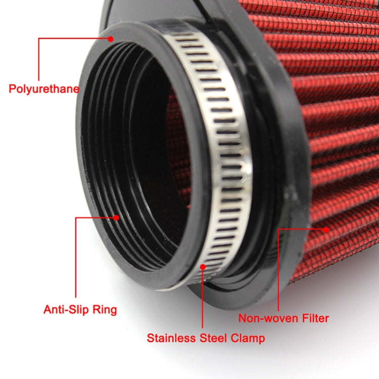 55mm XH-UN073 Mushroom Head Style Car Modified Air Filter Motorcycle Exhaust Filter(Red) - Air Intake System by PMC TechLife | Online Shopping South Africa | PMC TechLife | Buy Now Pay Later Mobicred