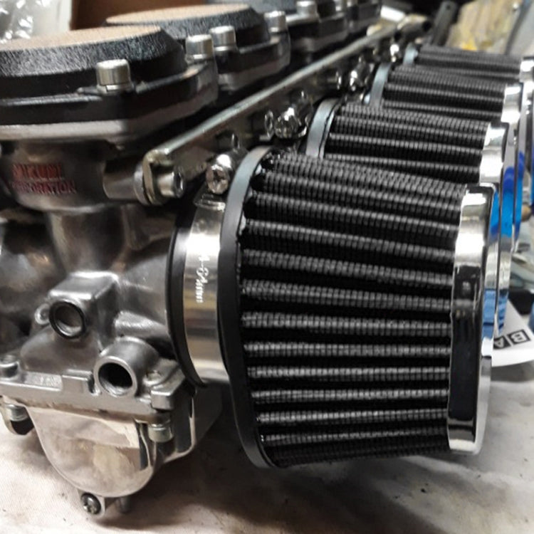 60mm XH-UN073 Mushroom Head Style Car Modified Air Filter Motorcycle Exhaust Filter(Black) - Air Intake System by PMC TechLife | Online Shopping South Africa | PMC TechLife