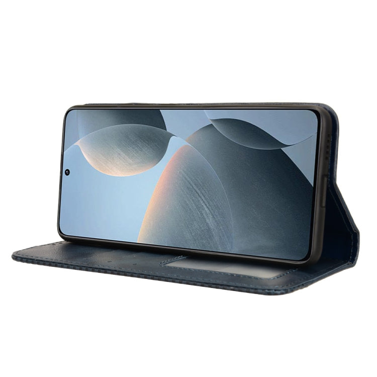 For Xiaomi Redmi K70 / K70 Pro Magnetic Buckle Retro Texture Leather Phone Case(Blue) - Xiaomi Cases by PMC Jewellery | Online Shopping South Africa | PMC Jewellery | Buy Now Pay Later Mobicred