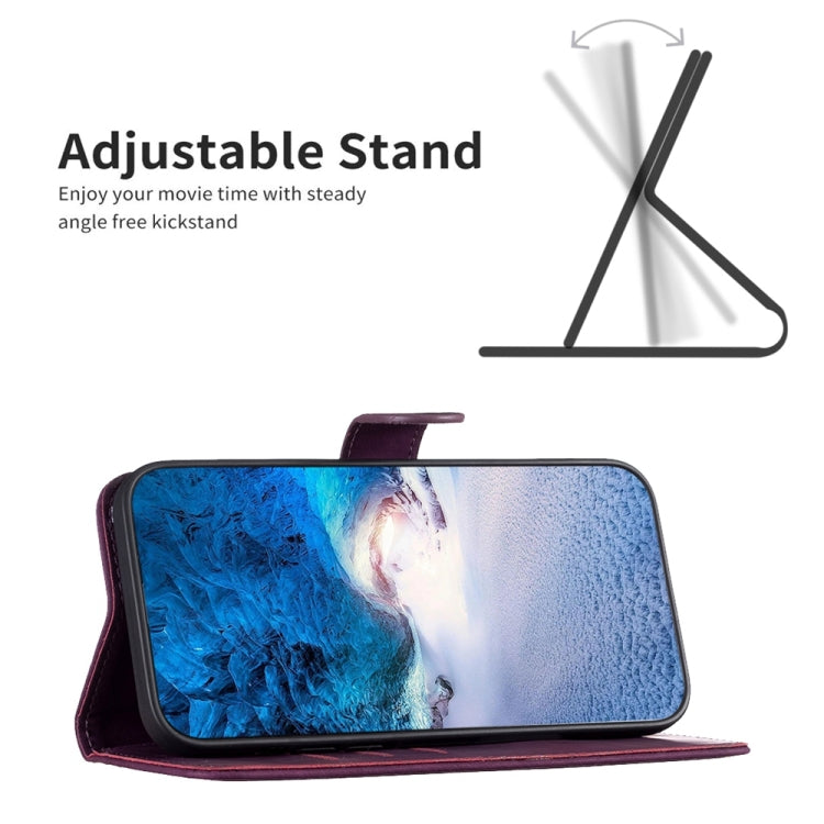 For Xiaomi Redmi Note 12 Pro Global Plaid Embossed Leather Phone Case(Purple) - free shipping - PMC TechLife - Order now!