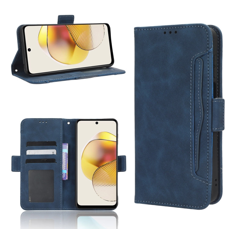 For Motorola Moto G 5G 2023 Skin Feel Calf Texture Card Slots Leather Phone Case(Blue) - Motorola Cases by PMC TechLife | Online Shopping South Africa | PMC TechLife | Buy Now Pay Later Mobicred