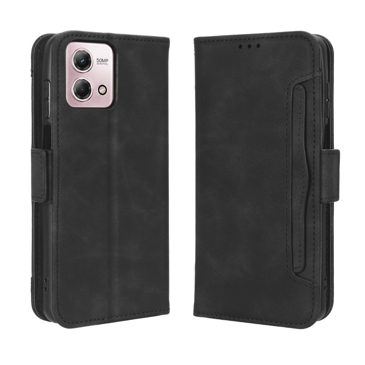 For Motorola Moto G Stylus 5G 2023 Skin Feel Calf Texture Card Slots Leather Phone Case(Black) - Motorola Cases by PMC TechLife | Online Shopping South Africa | PMC TechLife | Buy Now Pay Later Mobicred