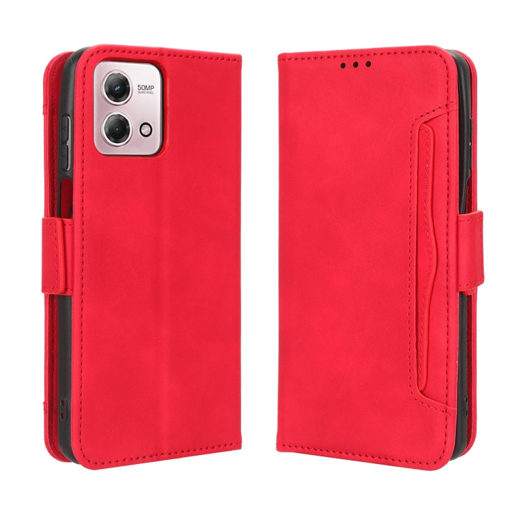 For Motorola Moto G Stylus 5G 2023 Skin Feel Calf Texture Card Slots Leather Phone Case(Red) - Motorola Cases by PMC TechLife | Online Shopping South Africa | PMC TechLife | Buy Now Pay Later Mobicred