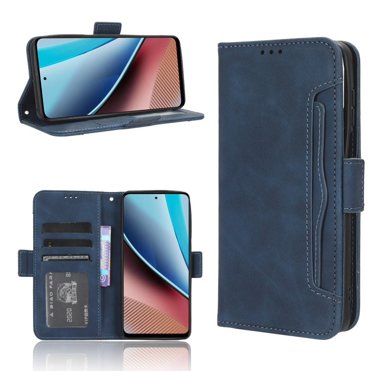 For Motorola Moto G Stylus 5G 2023 Skin Feel Calf Texture Card Slots Leather Phone Case(Blue) - Motorola Cases by PMC TechLife | Online Shopping South Africa | PMC TechLife | Buy Now Pay Later Mobicred