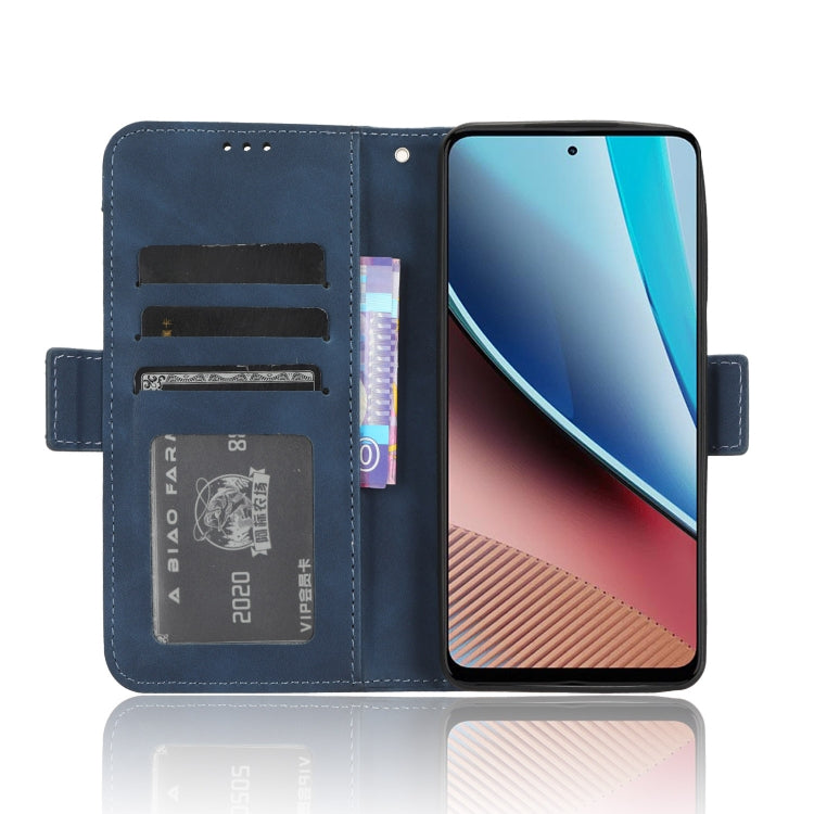 For Motorola Moto G Stylus 5G 2023 Skin Feel Calf Texture Card Slots Leather Phone Case(Blue) - Motorola Cases by PMC TechLife | Online Shopping South Africa | PMC TechLife | Buy Now Pay Later Mobicred