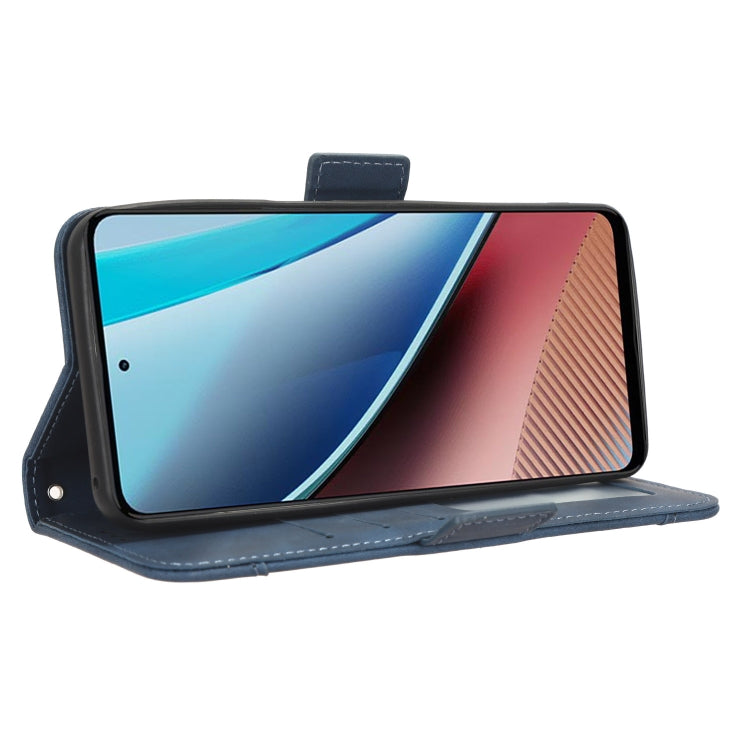 For Motorola Moto G Stylus 5G 2023 Skin Feel Calf Texture Card Slots Leather Phone Case(Blue) - Motorola Cases by PMC TechLife | Online Shopping South Africa | PMC TechLife | Buy Now Pay Later Mobicred