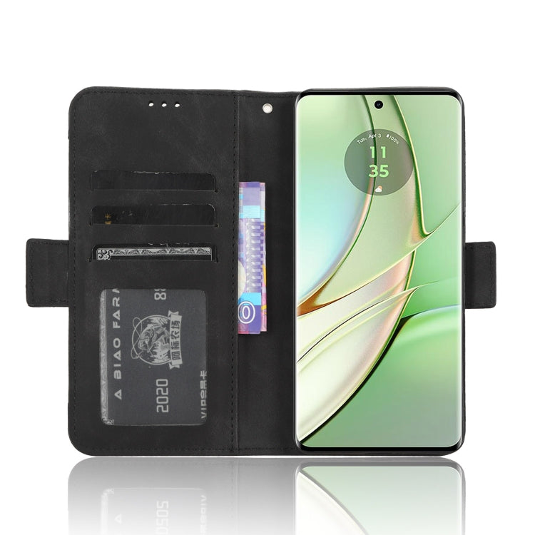 For Motorola Edge 40 Skin Feel Calf Texture Card Slots Leather Phone Case(Black) - Motorola Cases by PMC TechLife | Online Shopping South Africa | PMC TechLife | Buy Now Pay Later Mobicred