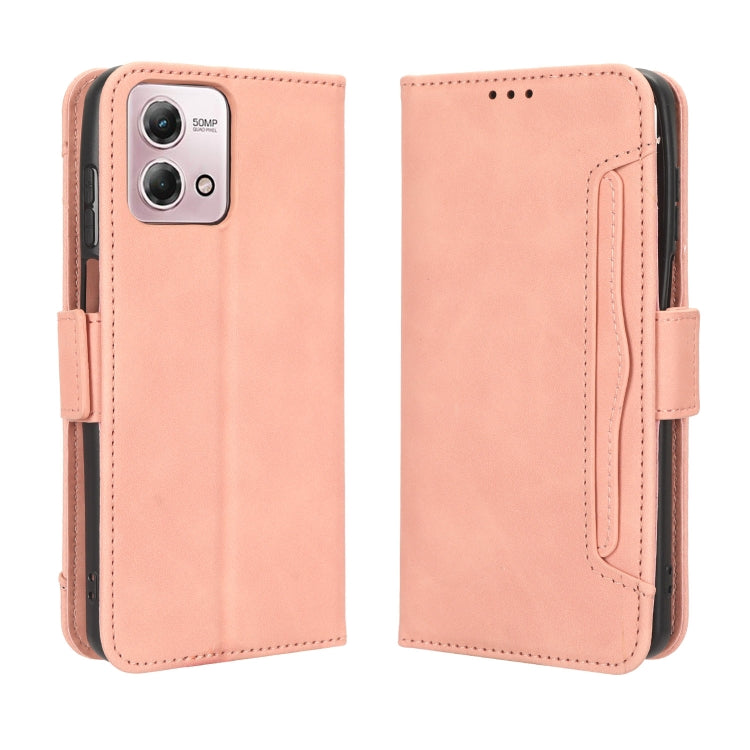 For Motorola Moto G Stylus 4G 2023 Skin Feel Calf Texture Card Slots Leather Phone Case(Pink) - Motorola Cases by PMC TechLife | Online Shopping South Africa | PMC TechLife | Buy Now Pay Later Mobicred