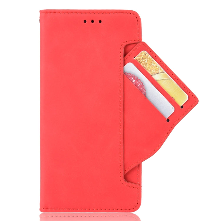 For Motorola Moto G52J 5G Skin Feel Calf Texture Card Slots Leather Phone Case(Red) - Motorola Cases by PMC TechLife | Online Shopping South Africa | PMC TechLife | Buy Now Pay Later Mobicred