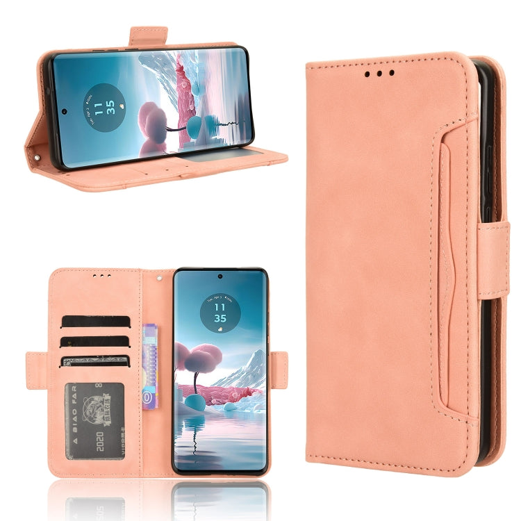 For Motorola Edge 40 Neo 5G Skin Feel Calf Texture Card Slots Leather Phone Case(Pink) - Motorola Cases by PMC TechLife | Online Shopping South Africa | PMC TechLife | Buy Now Pay Later Mobicred