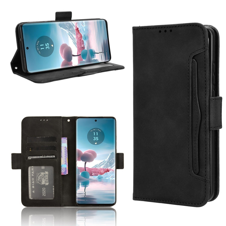 For Motorola Edge 40 Neo 5G Skin Feel Calf Texture Card Slots Leather Phone Case(Black) - Motorola Cases by PMC TechLife | Online Shopping South Africa | PMC TechLife | Buy Now Pay Later Mobicred