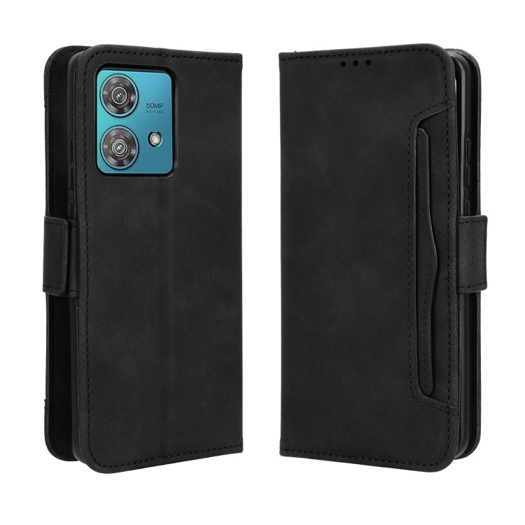For Motorola Edge 40 Neo 5G Skin Feel Calf Texture Card Slots Leather Phone Case(Black) - Motorola Cases by PMC TechLife | Online Shopping South Africa | PMC TechLife | Buy Now Pay Later Mobicred
