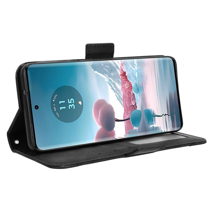 For Motorola Edge 40 Neo 5G Skin Feel Calf Texture Card Slots Leather Phone Case(Black) - Motorola Cases by PMC TechLife | Online Shopping South Africa | PMC TechLife | Buy Now Pay Later Mobicred