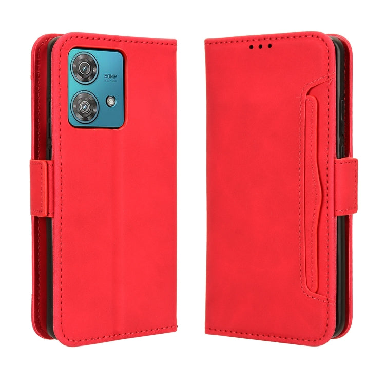 For Motorola Edge 40 Neo 5G Skin Feel Calf Texture Card Slots Leather Phone Case(Red) - Motorola Cases by PMC TechLife | Online Shopping South Africa | PMC TechLife | Buy Now Pay Later Mobicred