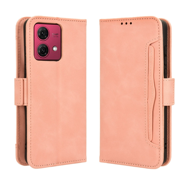 For Motorola Moto G84 5G Skin Feel Calf Texture Card Slots Leather Phone Case(Pink) - Motorola Cases by PMC TechLife | Online Shopping South Africa | PMC TechLife | Buy Now Pay Later Mobicred