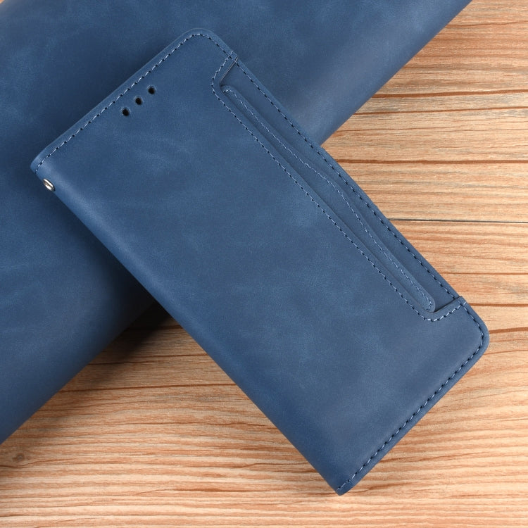For Motorola Moto G Play 4G 2024 Skin Feel Calf Texture Card Slots Leather Phone Case(Blue) - Motorola Cases by PMC TechLife | Online Shopping South Africa | PMC TechLife | Buy Now Pay Later Mobicred