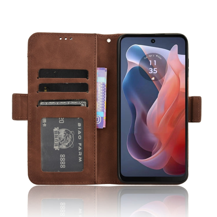 For Motorola Moto G Play 4G 2024 Skin Feel Calf Texture Card Slots Leather Phone Case(Brown) - free shipping - PMC TechLife - Order now!