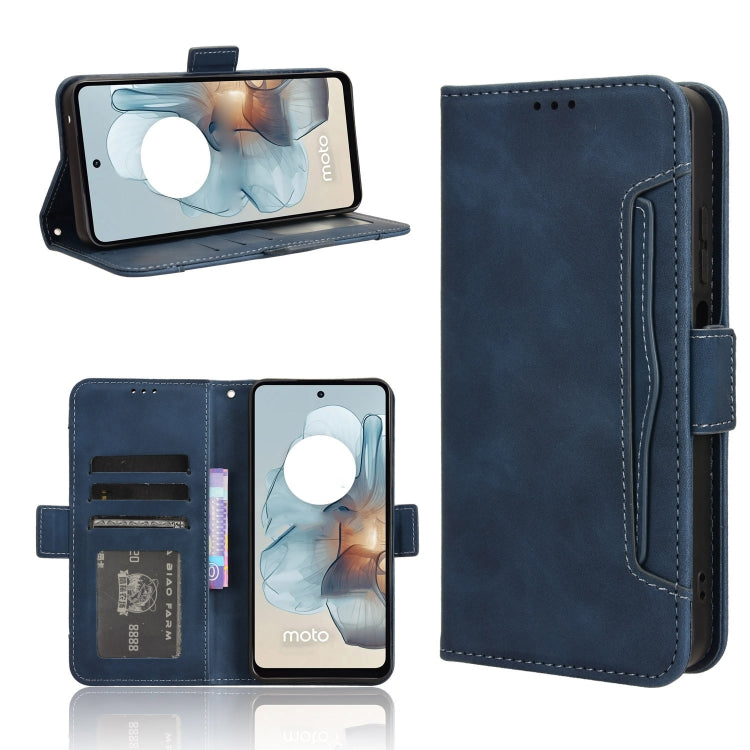 For Motorola Moto G Power 5G 2024 Skin Feel Calf Texture Card Slots Leather Phone Case(Blue) - Motorola Cases by PMC TechLife | Online Shopping South Africa | PMC TechLife | Buy Now Pay Later Mobicred