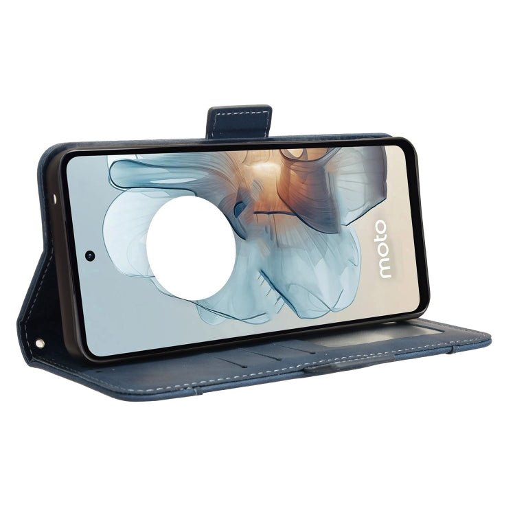 For Motorola Moto G Power 5G 2024 Skin Feel Calf Texture Card Slots Leather Phone Case(Blue) - Motorola Cases by PMC TechLife | Online Shopping South Africa | PMC TechLife | Buy Now Pay Later Mobicred