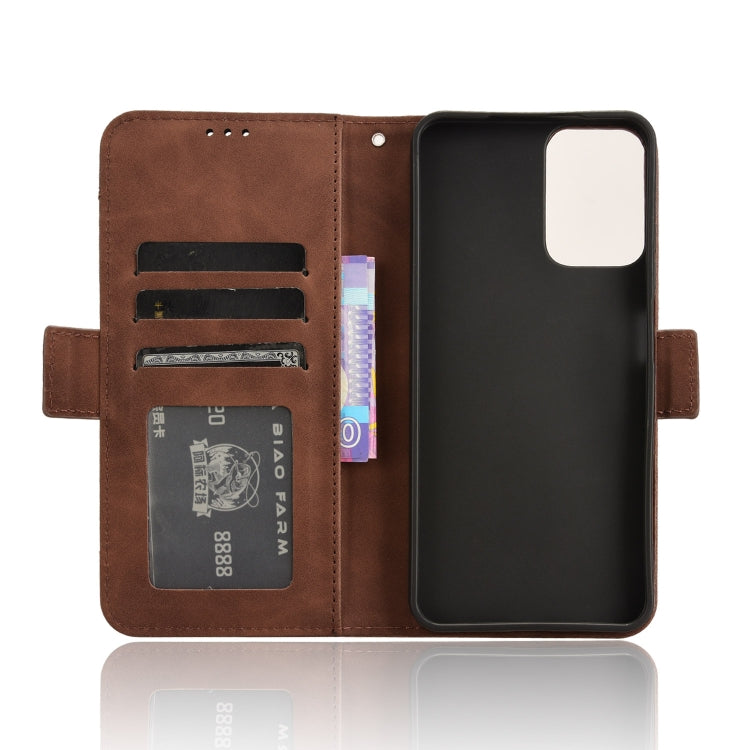 For Motorola Moto G Power 5G 2024 Skin Feel Calf Texture Card Slots Leather Phone Case(Brown) - Motorola Cases by PMC TechLife | Online Shopping South Africa | PMC TechLife | Buy Now Pay Later Mobicred