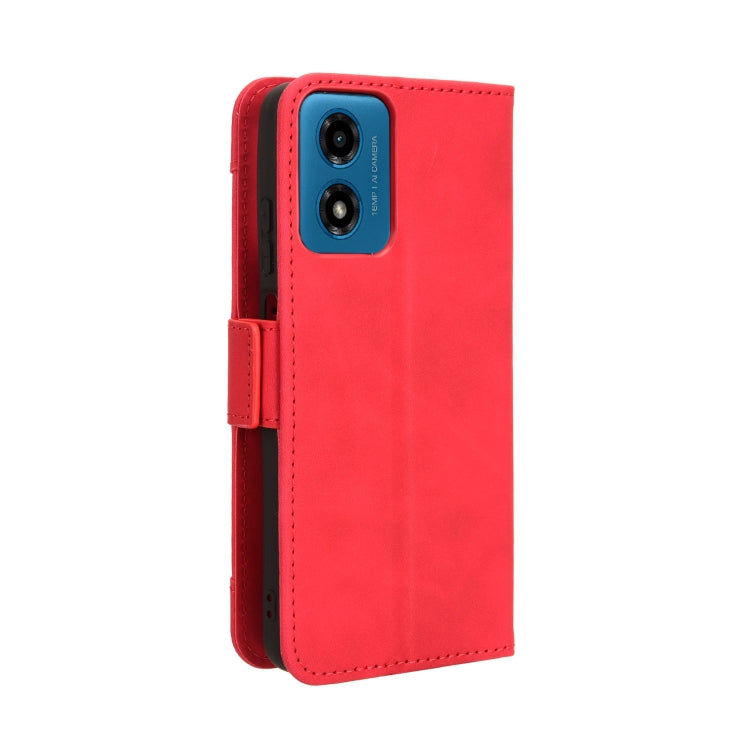 For Motorola Moto G04 / G24 Skin Feel Calf Texture Card Slots Leather Phone Case(Red) - Motorola Cases by PMC TechLife | Online Shopping South Africa | PMC TechLife | Buy Now Pay Later Mobicred