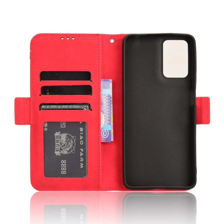 For Motorola Moto G04 / G24 Skin Feel Calf Texture Card Slots Leather Phone Case(Red) - Motorola Cases by PMC TechLife | Online Shopping South Africa | PMC TechLife | Buy Now Pay Later Mobicred