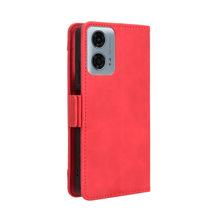 For Motorola Moto G34 5G Skin Feel Calf Texture Card Slots Leather Phone Case(Red) - Motorola Cases by PMC TechLife | Online Shopping South Africa | PMC TechLife | Buy Now Pay Later Mobicred