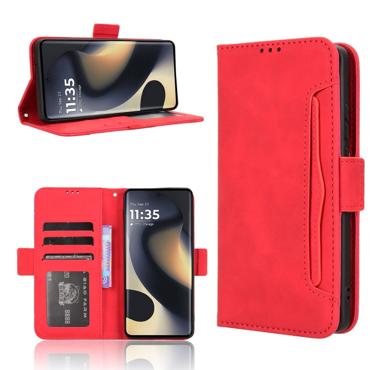 For Motorola Edge 2024 5G Skin Feel Calf Texture Card Slots Leather Phone Case(Red) - Motorola Cases by PMC Jewellery | Online Shopping South Africa | PMC Jewellery | Buy Now Pay Later Mobicred