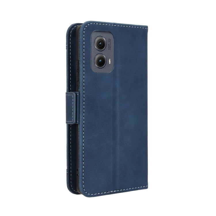 For Motorola Edge 2024 5G Skin Feel Calf Texture Card Slots Leather Phone Case(Blue) - Motorola Cases by PMC Jewellery | Online Shopping South Africa | PMC Jewellery | Buy Now Pay Later Mobicred