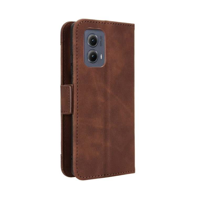 For Motorola Edge 2024 5G Skin Feel Calf Texture Card Slots Leather Phone Case(Brown) - Motorola Cases by PMC Jewellery | Online Shopping South Africa | PMC Jewellery | Buy Now Pay Later Mobicred