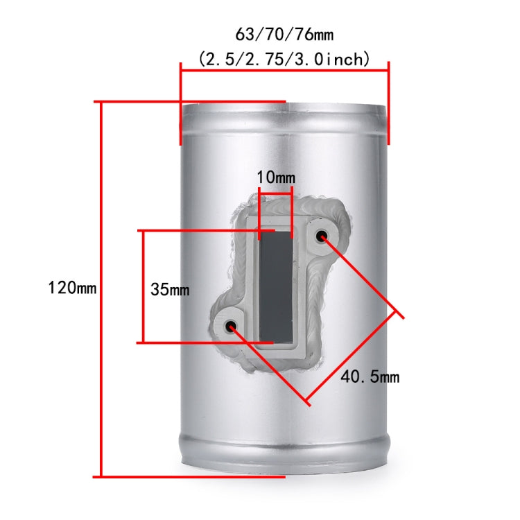 70mm XH-UN605 Car Modified Engine Air Flow Meter Flange Intake Sensor Base for Honda / Ford / Nissan - Air Intake System by PMC TechLife | Online Shopping South Africa | PMC TechLife