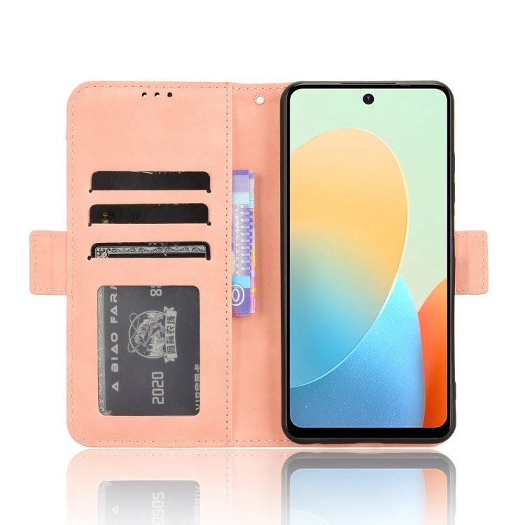 For Tecno Spark Go 2024 / Spark 20C Skin Feel Calf Texture Card Slots Leather Phone Case(Pink) - Tecno Cases by PMC Jewellery | Online Shopping South Africa | PMC Jewellery | Buy Now Pay Later Mobicred