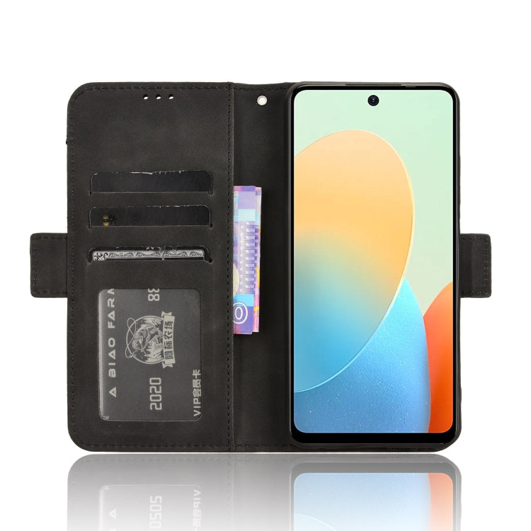 For Tecno Spark Go 2024 / Spark 20C Skin Feel Calf Texture Card Slots Leather Phone Case(Black) - Tecno Cases by PMC Jewellery | Online Shopping South Africa | PMC Jewellery | Buy Now Pay Later Mobicred