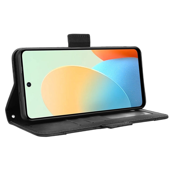 For Tecno Spark Go 2024 / Spark 20C Skin Feel Calf Texture Card Slots Leather Phone Case(Black) - Tecno Cases by PMC Jewellery | Online Shopping South Africa | PMC Jewellery | Buy Now Pay Later Mobicred