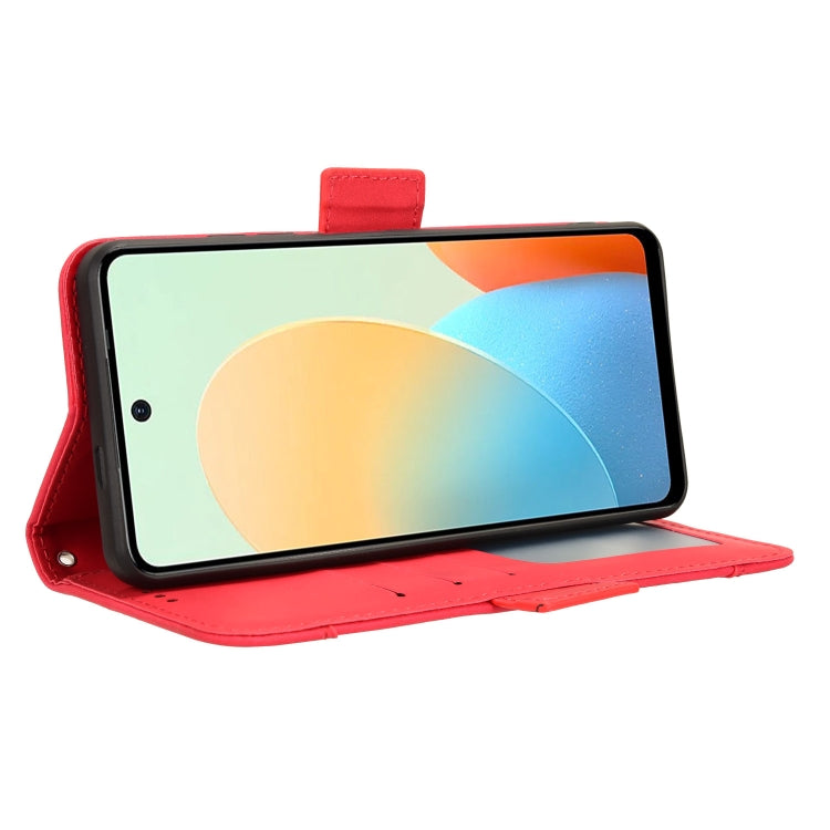 For Tecno Spark Go 2024 / Spark 20C Skin Feel Calf Texture Card Slots Leather Phone Case(Red) - Tecno Cases by PMC Jewellery | Online Shopping South Africa | PMC Jewellery | Buy Now Pay Later Mobicred