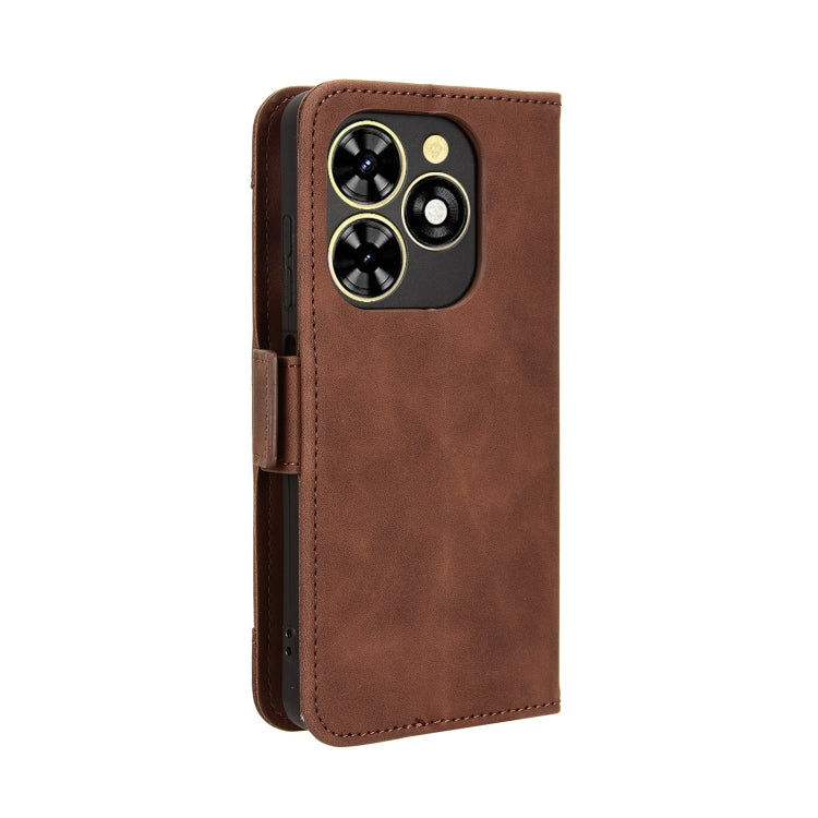 For Tecno Spark Go 2024 / Spark 20C Skin Feel Calf Texture Card Slots Leather Phone Case(Brown) - Tecno Cases by PMC Jewellery | Online Shopping South Africa | PMC Jewellery | Buy Now Pay Later Mobicred