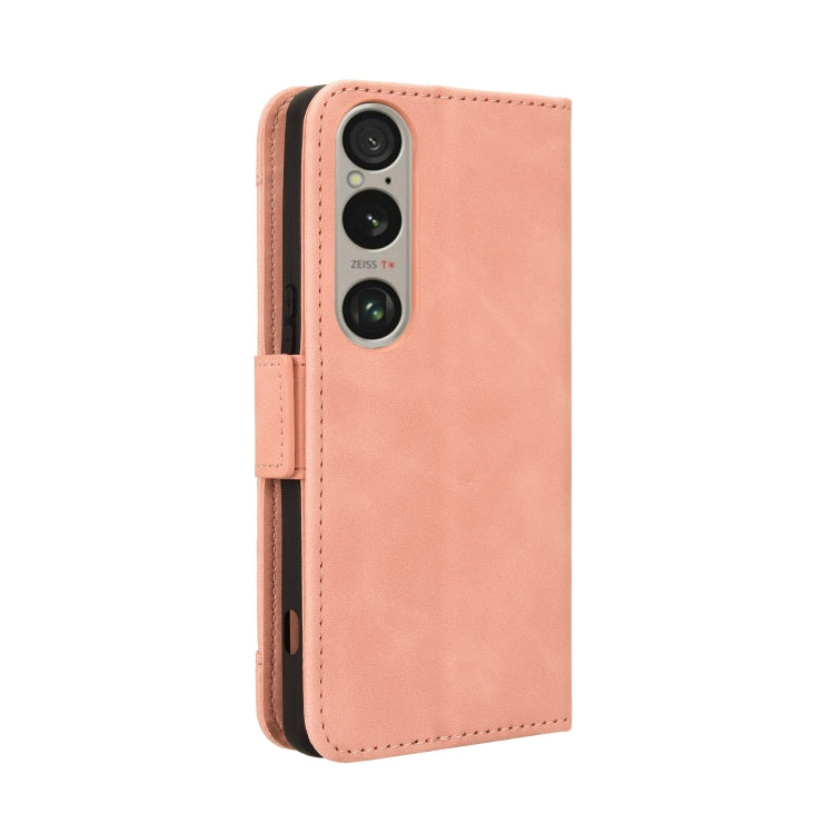 For Sony Xperia 1 VI 2024 Skin Feel Calf Texture Card Slots Leather Phone Case(Pink) - Sony Cases by PMC Jewellery | Online Shopping South Africa | PMC Jewellery | Buy Now Pay Later Mobicred