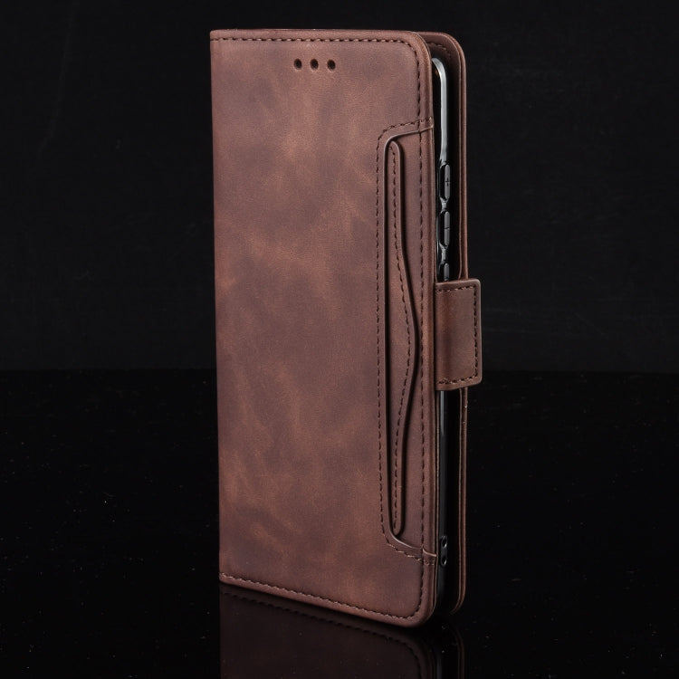 For Sony Xperia 1 VI 2024 Skin Feel Calf Texture Card Slots Leather Phone Case(Brown) - Sony Cases by PMC Jewellery | Online Shopping South Africa | PMC Jewellery | Buy Now Pay Later Mobicred