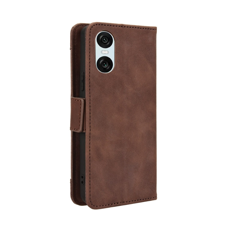 For Sony Xperia 10 VI 2024 Skin Feel Calf Texture Card Slots Leather Phone Case(Brown) - Sony Cases by PMC Jewellery | Online Shopping South Africa | PMC Jewellery | Buy Now Pay Later Mobicred