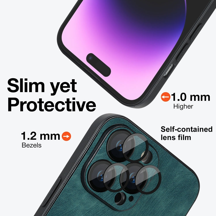 For iPhone 13 Pro Skin Feel Leather MagSafe Magnetic Phone Case(Green) - iPhone 13 Pro Cases by PMC TechLife | Online Shopping South Africa | PMC TechLife