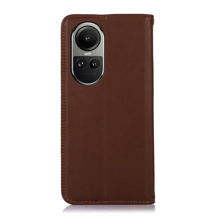 OPPO Reno10 5G / 10 Pro 5G Global KHAZNEH Nappa Top Layer Cowhide Leather Phone Case(Brown) - OPPO Cases by PMC TechLife | Online Shopping South Africa | PMC TechLife | Buy Now Pay Later Mobicred