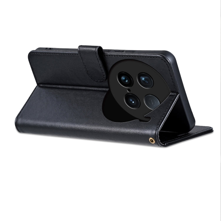 For vivo X100 Ultra AZNS Sheepskin Texture Flip Leather Phone Case(Black) - free shipping - PMC Jewellery - Order now!