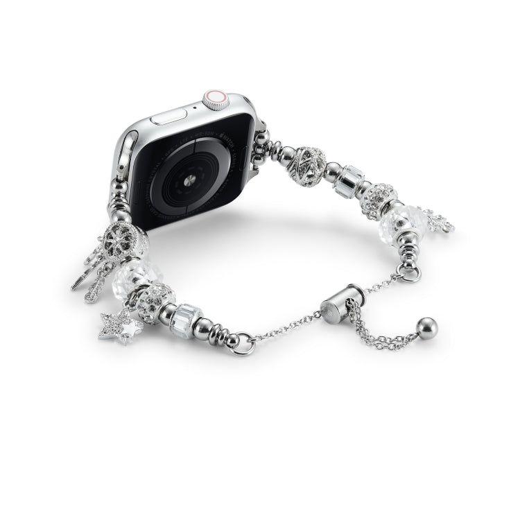 Bead Bracelet Metal Watch Band For Apple Watch Ultra 2 49mm(Silver Star) - free shipping - PMC TechLife - Order now!