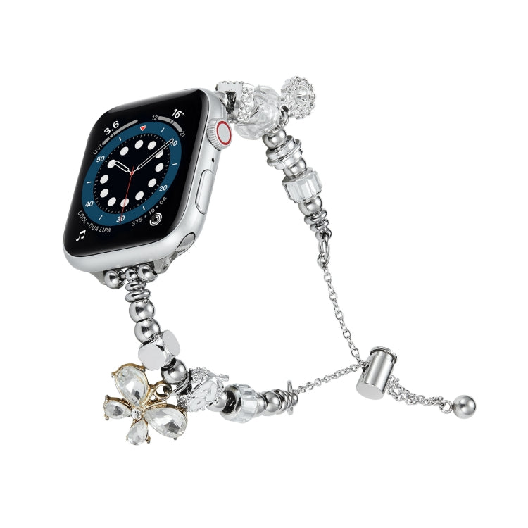 Bead Bracelet Metal Watch Band For Apple Watch 9 45mm(Gold Butterfly) - free shipping - PMC TechLife - Order now!