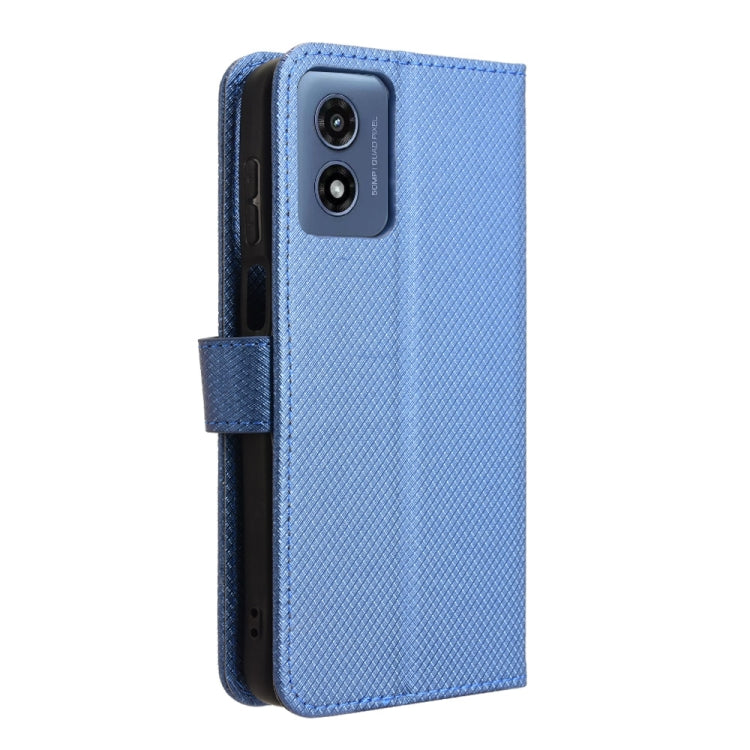 For Motorola Moto G Play 4G 2024 Diamond Texture Leather Phone Case(Blue) - Motorola Cases by PMC Jewellery | Online Shopping South Africa | PMC Jewellery | Buy Now Pay Later Mobicred