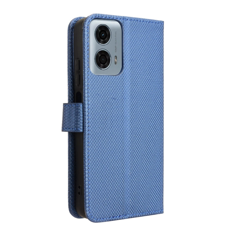 For Motorola Moto G Power 5G 2024 Diamond Texture Leather Phone Case(Blue) - Motorola Cases by PMC Jewellery | Online Shopping South Africa | PMC Jewellery | Buy Now Pay Later Mobicred