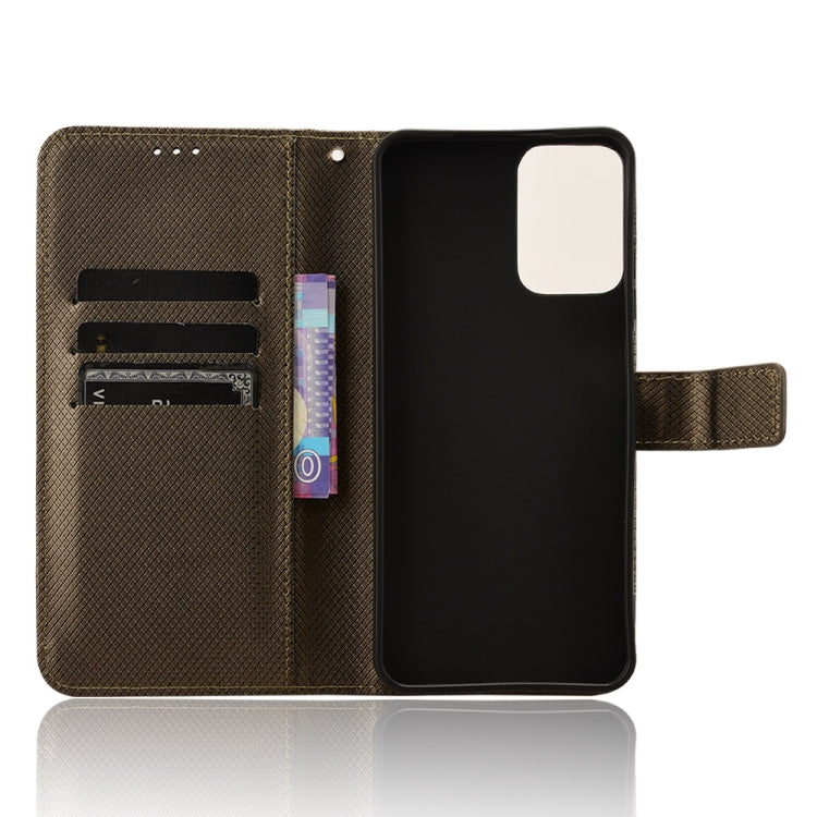 For Motorola Moto G Power 5G 2024 Diamond Texture Leather Phone Case(Brown) - Motorola Cases by PMC Jewellery | Online Shopping South Africa | PMC Jewellery | Buy Now Pay Later Mobicred