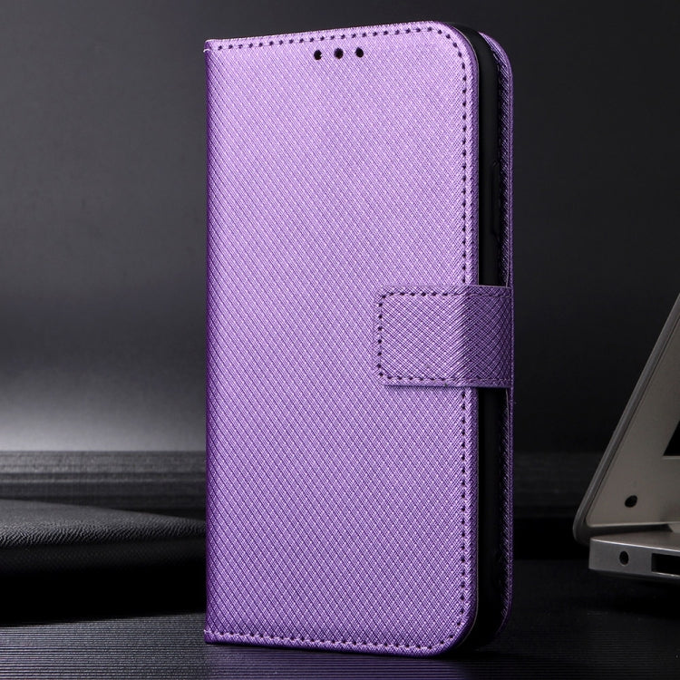 For Motorola Moto G Power 5G 2024 Diamond Texture Leather Phone Case(Purple) - Motorola Cases by PMC Jewellery | Online Shopping South Africa | PMC Jewellery | Buy Now Pay Later Mobicred
